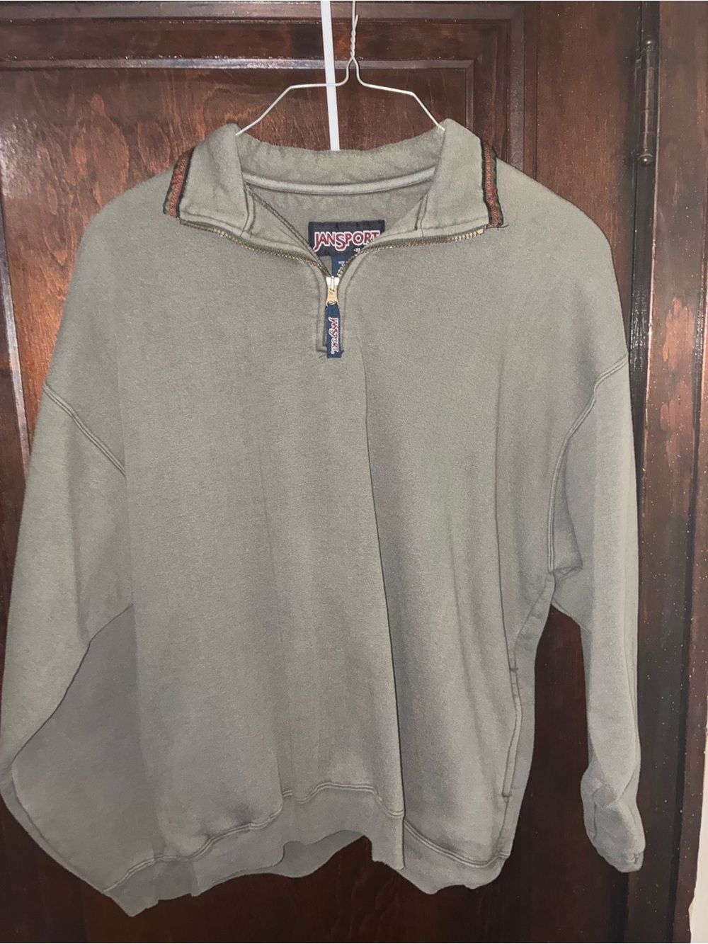 Jansport Olive Green Half-Zip Sweater
